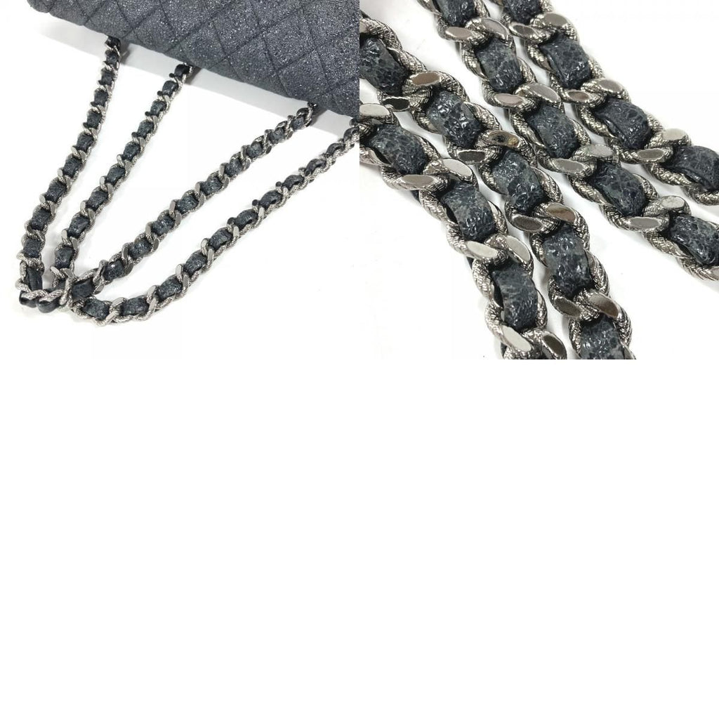 Chanel Shoulder Bag CC Logo Dark Gray — view 9