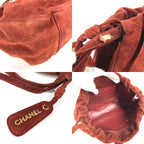 Chanel Shoulder Bag Logo Drawstring Suede — view 7