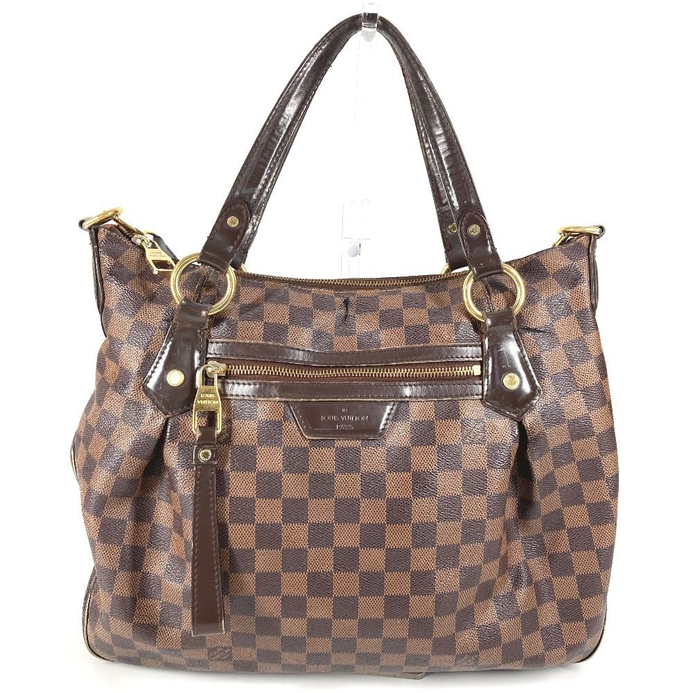 Louis Vuitton Shoulder Bag I-vora MM Damier Canvas Ebene Brown