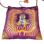 Hermes Shoulder Bag Silk City MM Purple — view 3