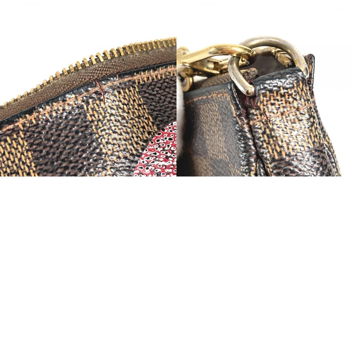 Louis Vuitton Pouch Mini Pochette T&b Damier Canvas Brown — view 9