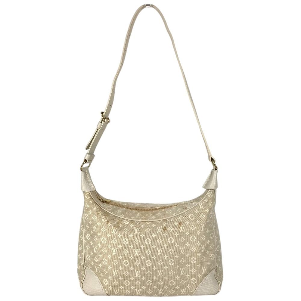 Louis Vuitton Shoulder Bag Boulogne Monogram Mini Lin Canvas Beige