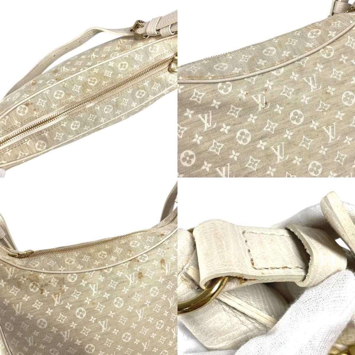 Louis Vuitton Shoulder Bag Boulogne Monogram Mini Lin Canvas Beige — view 8