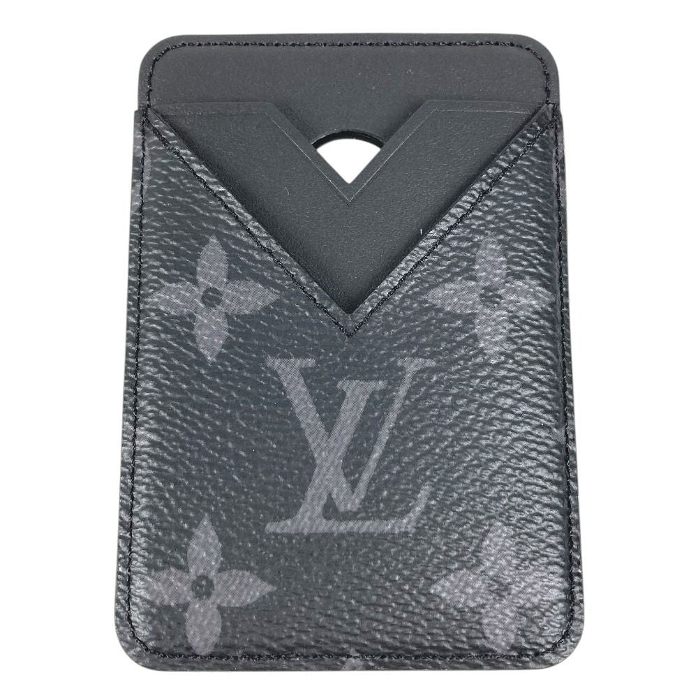 Louis Vuitton Card Case Holder Magnet Monogram Eclipse Canvas Black