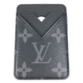 Louis Vuitton Card Case Holder Magnet Monogram Eclipse Canvas Black