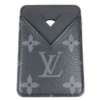 Louis Vuitton Card Case Holder Magnet Monogram Eclipse Canvas Black