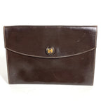 Hermes Second Bag Pochette Trio Leather Brown