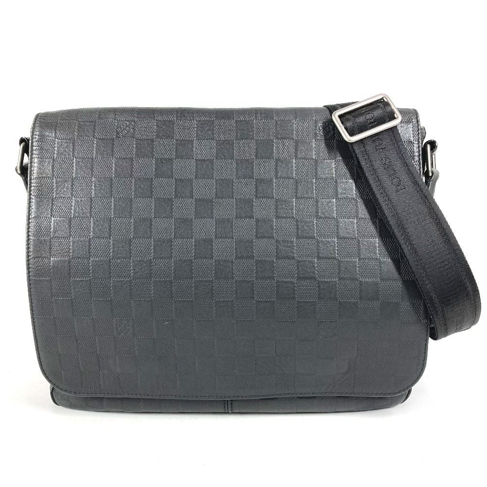 Louis Vuitton Shoulder Bag District MM Damier Infini Leather Onyx Black