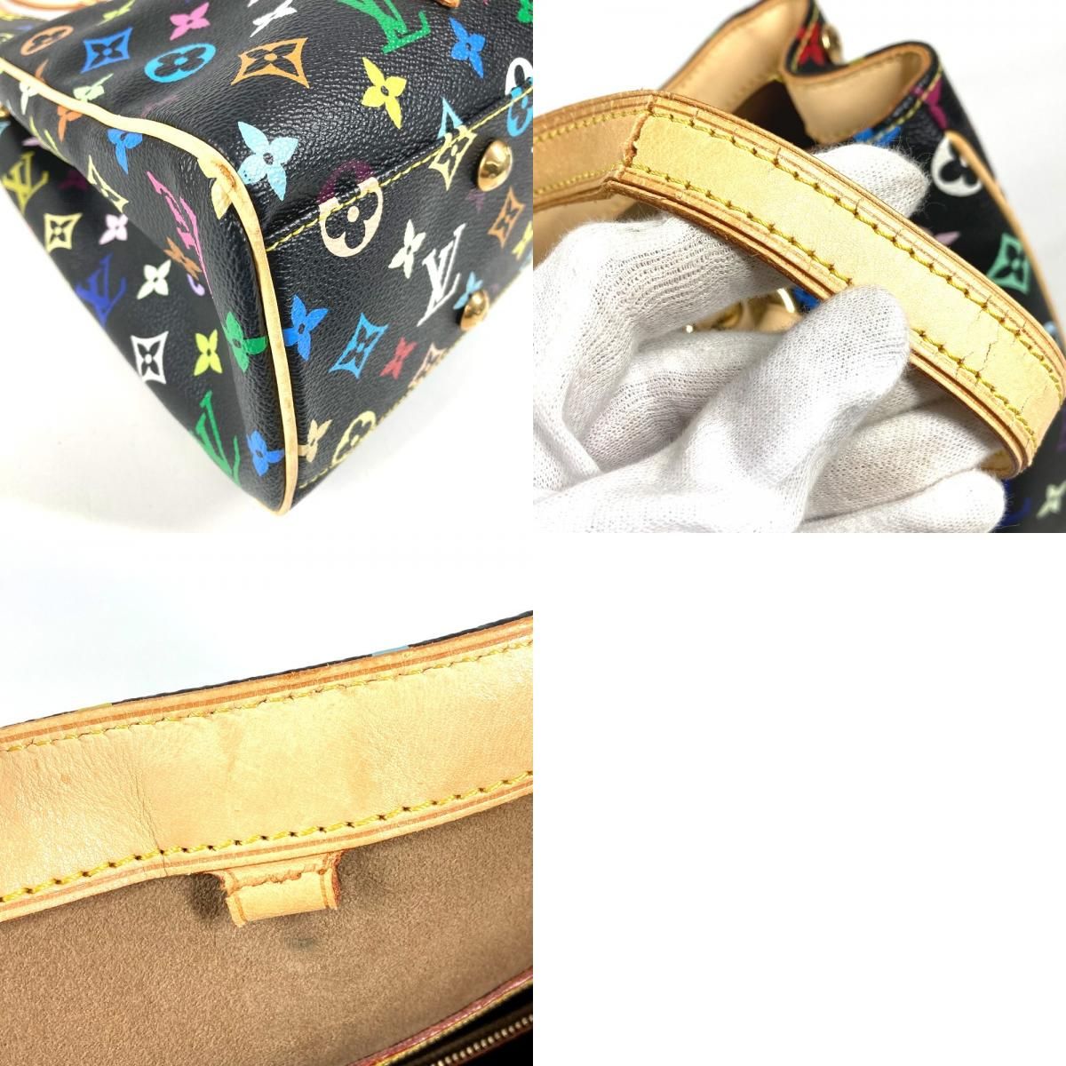 Louis Vuitton Shoulder Bag Aurelia MM Monogram Multicolor Canvas Black — view 9