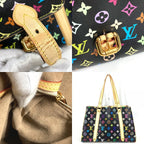 Louis Vuitton Shoulder Bag Aurelia MM Monogram Multicolor Canvas Black — view 7