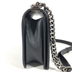 Chanel Shoulder Bag Boy Large 28 Caviar Leather Black — view 4