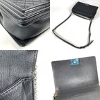 Chanel Shoulder Bag Boy Large 28 Caviar Leather Black — view 7