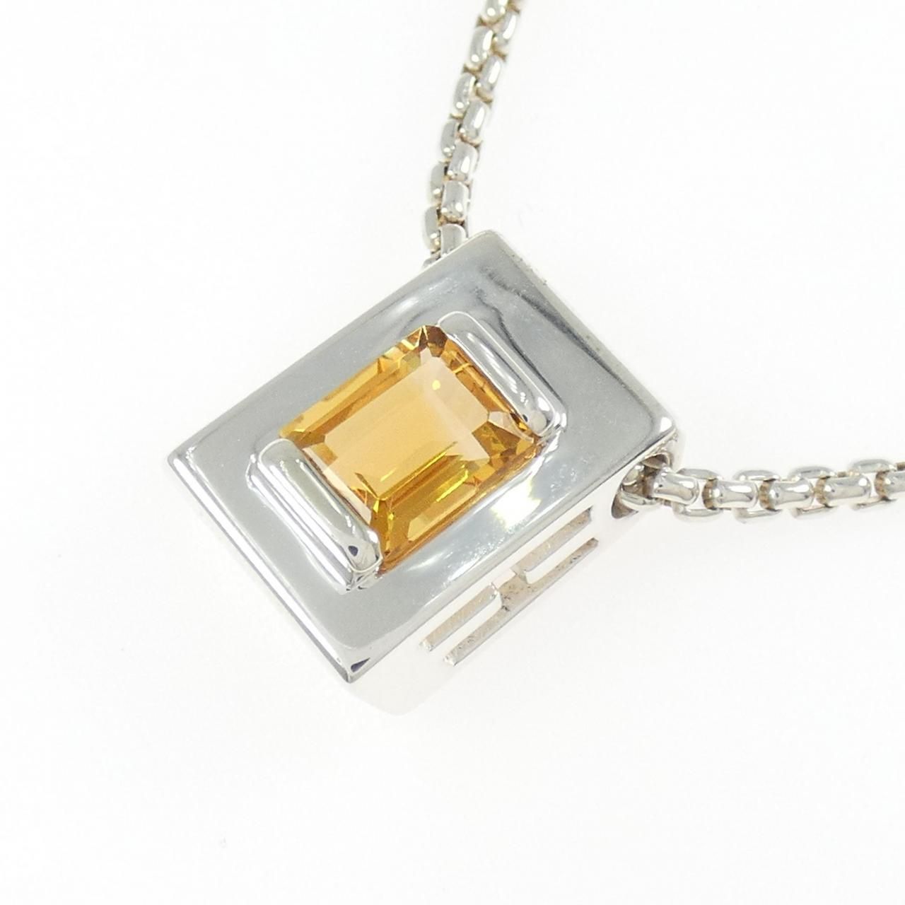Hermes Citrine Necklace Beige — view 3