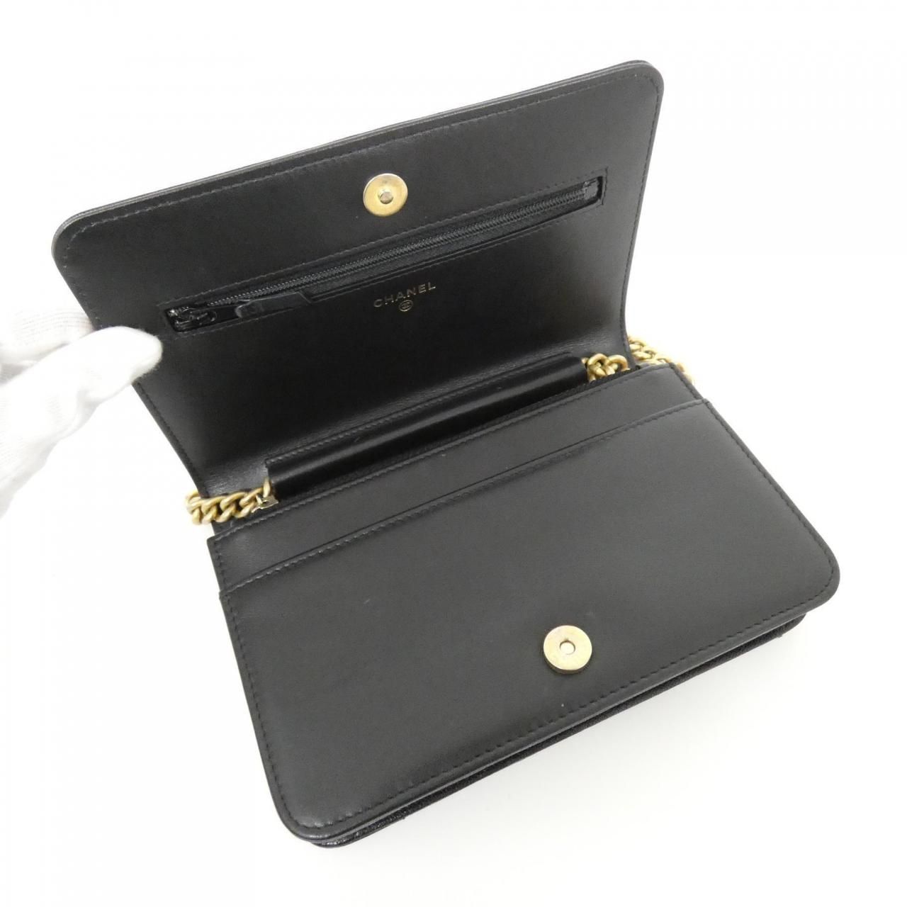 Chanel Boy Line Chain Wallet Shoulder — view 7