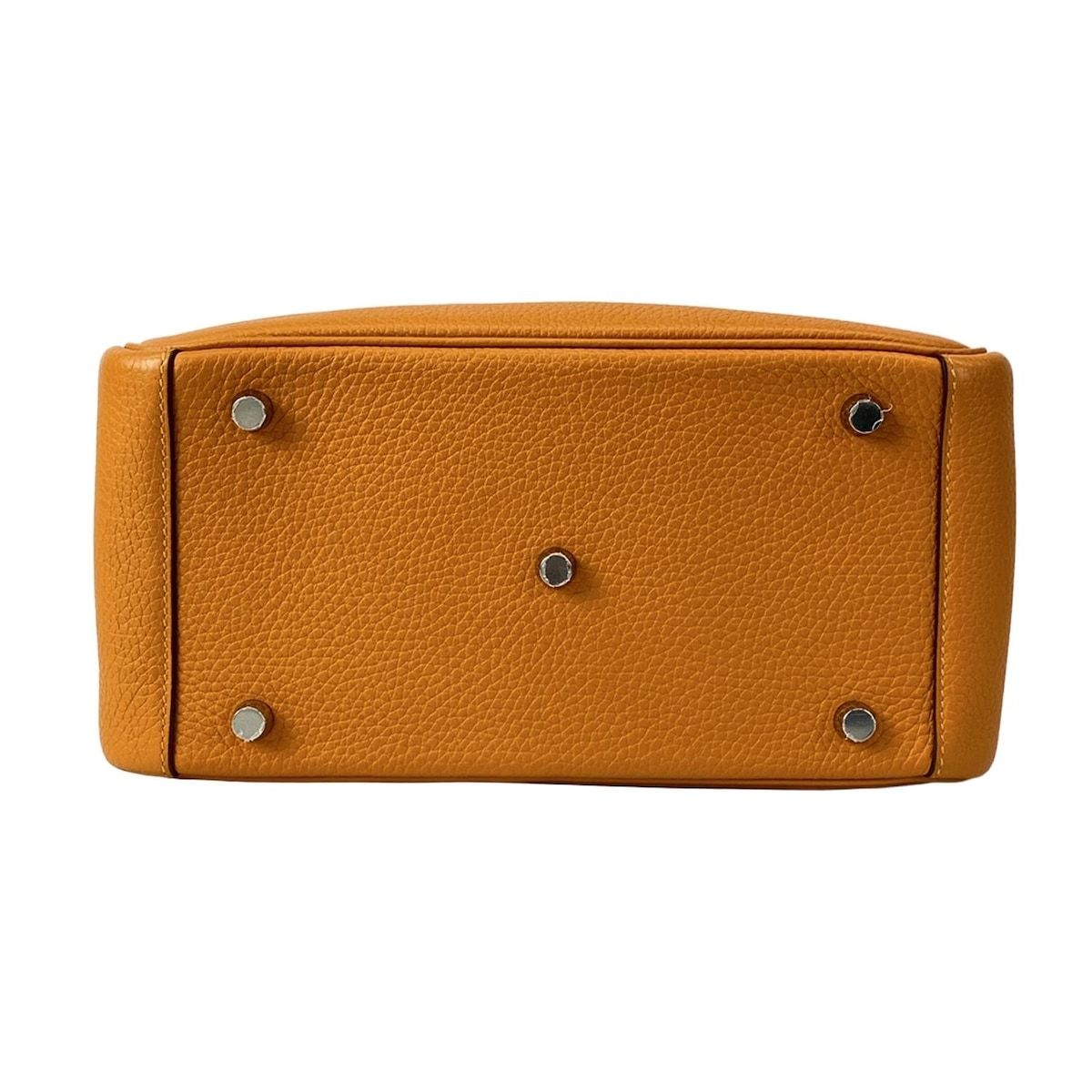 Hermes Shoulder Bag Lindy 26 Apricot Silver — view 5