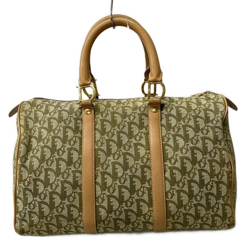 Dior Handbag Trotter Light Green Ivory Beige Mini Boston Leather — view 3