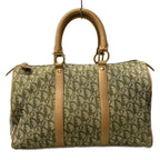 Dior Handbag Trotter Light Green Ivory Beige Mini Boston Leather