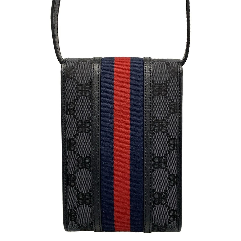 Gucci Shoulder Bag the Hacker Project Phone Black Dark Navy Red Collaboration — view 3