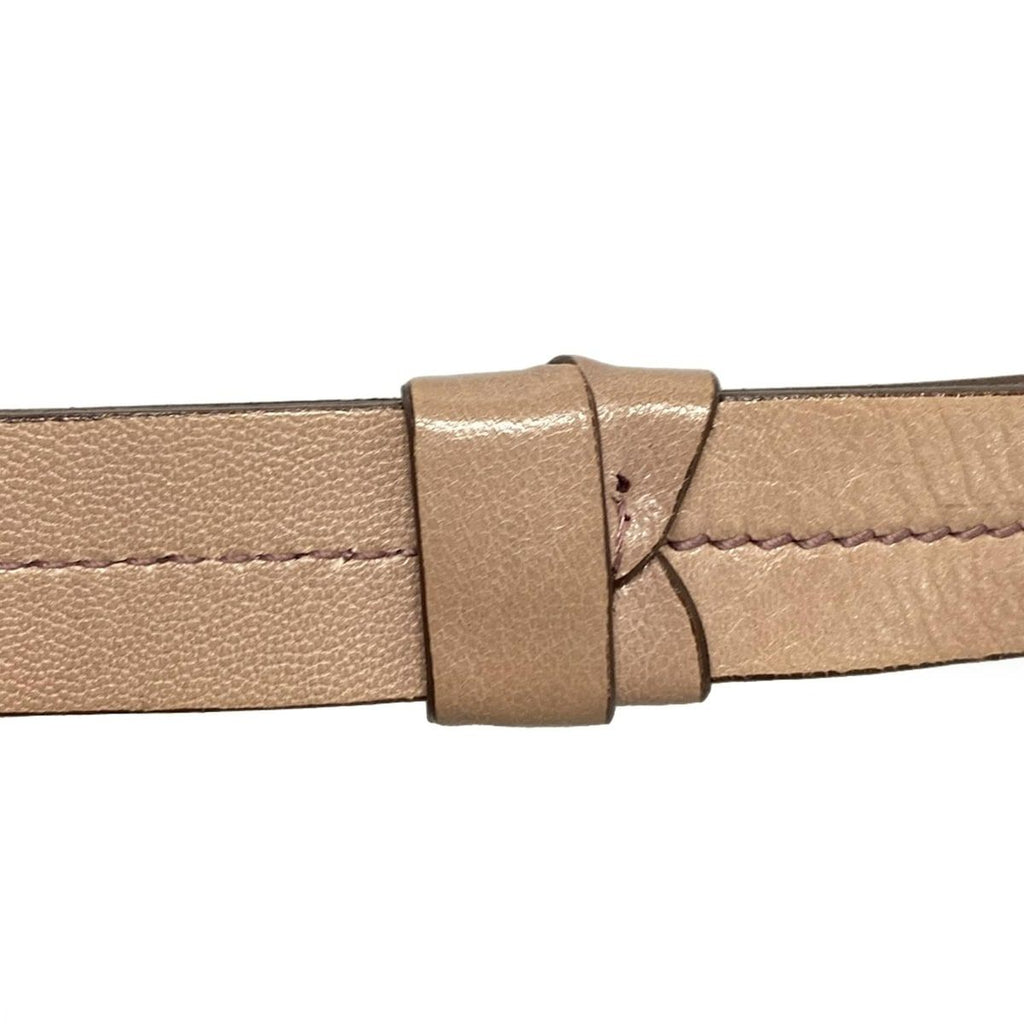 Saint Laurent Rive Gauche Handbag Pink Beige Silver Leather — view 9