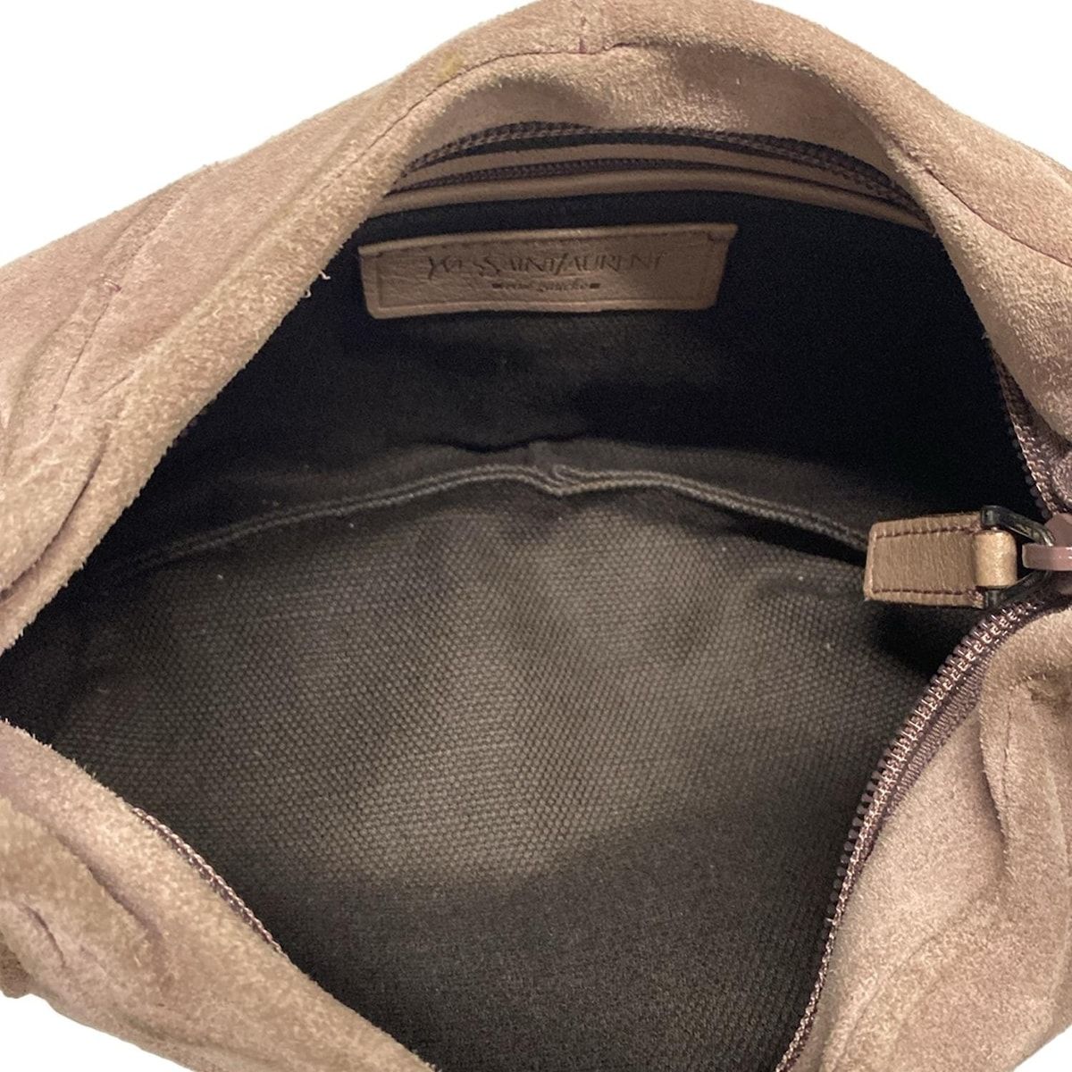 Saint Laurent Rive Gauche Handbag Pink Beige Silver Leather — view 7