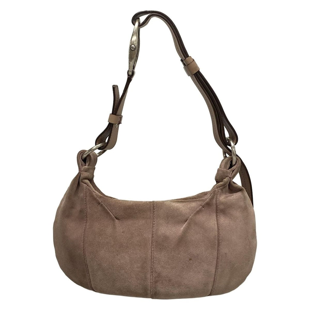 Saint Laurent Rive Gauche Handbag Pink Beige Silver Leather — view 3