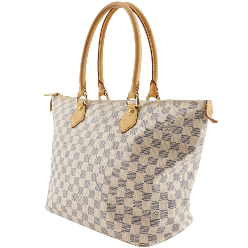 Louis Vuitton Saleya MM Damier Azur Canvas White Tote — view 2
