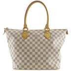 Louis Vuitton Saleya MM Damier Azur Canvas White Tote