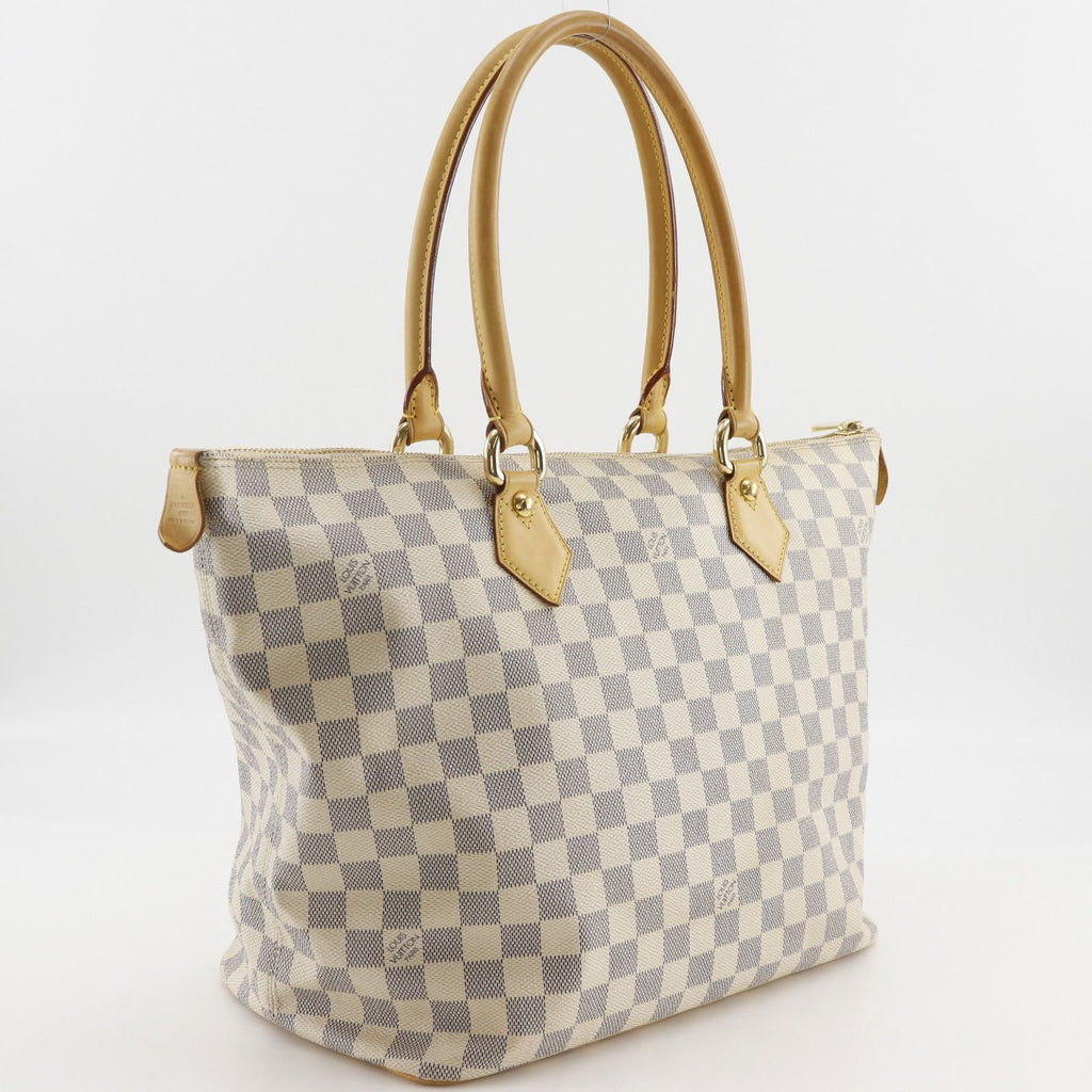 Louis Vuitton Saleya MM Damier Azur Canvas White Tote — view 3