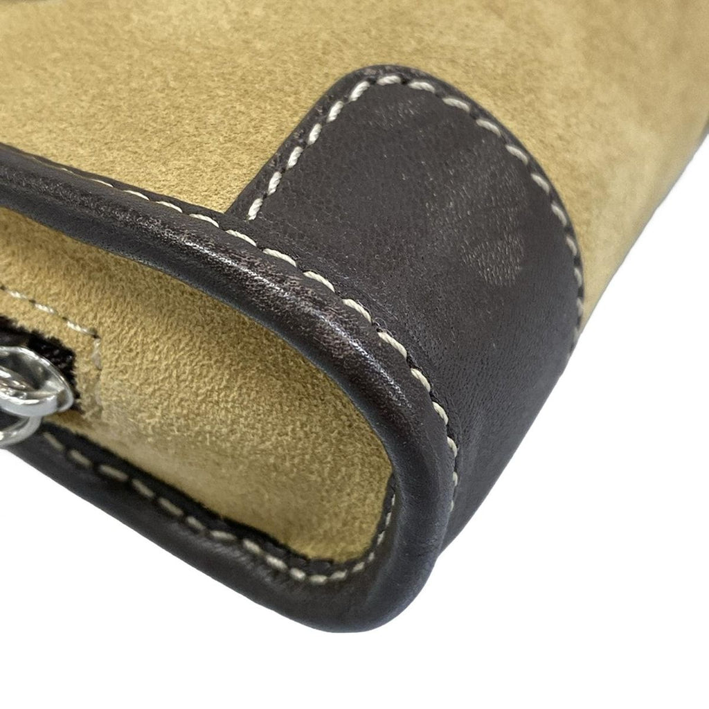 Loewe Amazona Nano Beige Dark Brown Mini Bag with Key Ring Leather — view 6