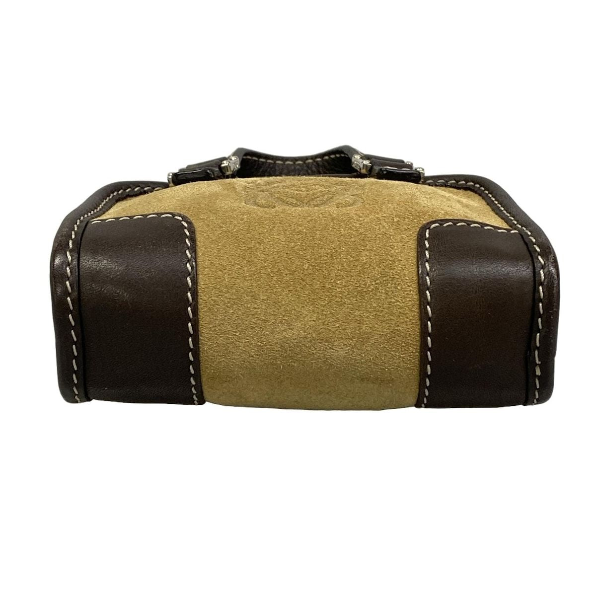 Loewe Amazona Nano Beige Dark Brown Mini Bag with Key Ring Leather — view 5