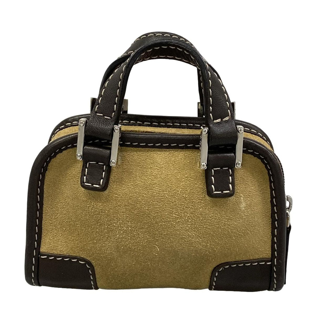 Loewe Amazona Nano Beige Dark Brown Mini Bag with Key Ring Leather — view 3