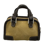 Loewe Amazona Nano Beige Dark Brown Mini Bag with Key Ring Leather — view 3