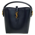 Saint Laurent Paris le 37 Mini Bucket Bag Black Gold Leather
