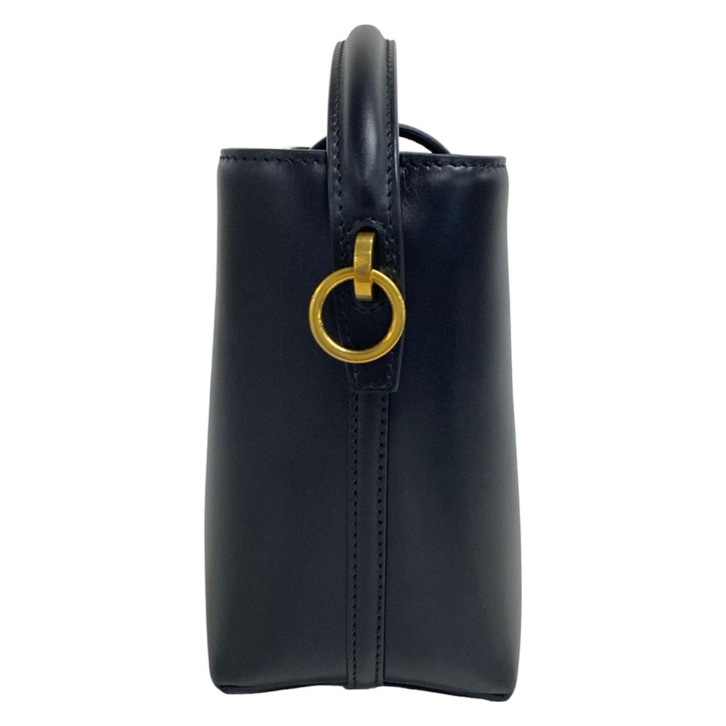 Saint Laurent Paris le 37 Mini Bucket Bag Black Gold Leather — view 2