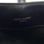 Saint Laurent Paris le 37 Mini Bucket Bag Black Gold Leather — view 9