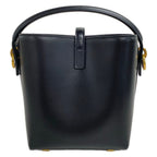 Saint Laurent Paris le 37 Mini Bucket Bag Black Gold Leather — view 3
