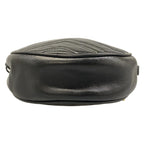 Gucci Shoulder Bag GG Marmont Round Mini Black Chain Leather — view 5