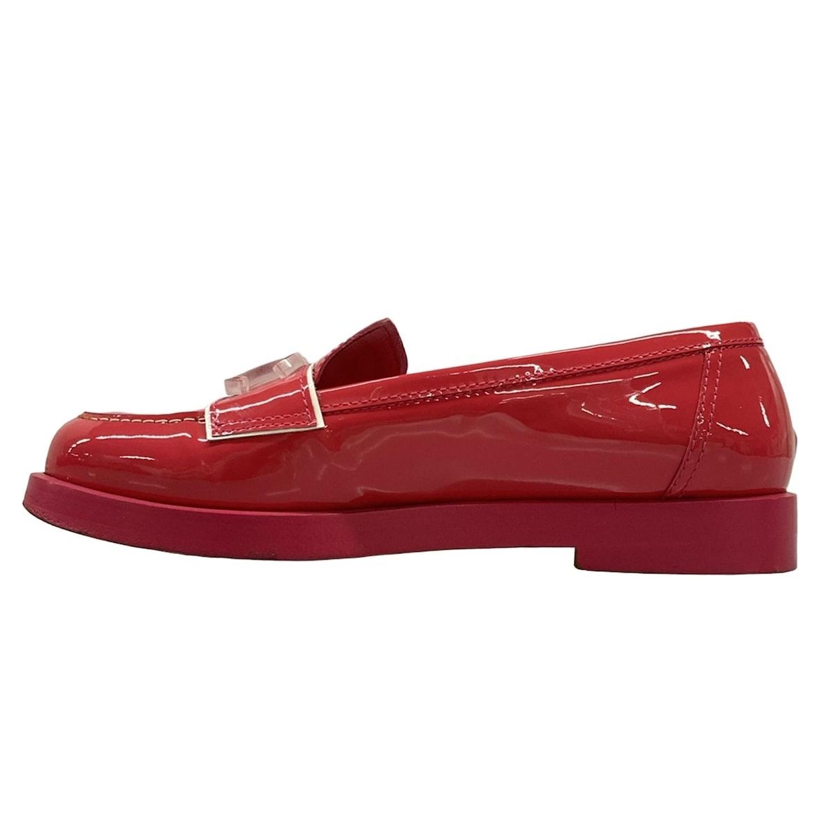 Chanel Loafers 35.5 C Pink CC Logo Leather — view 3