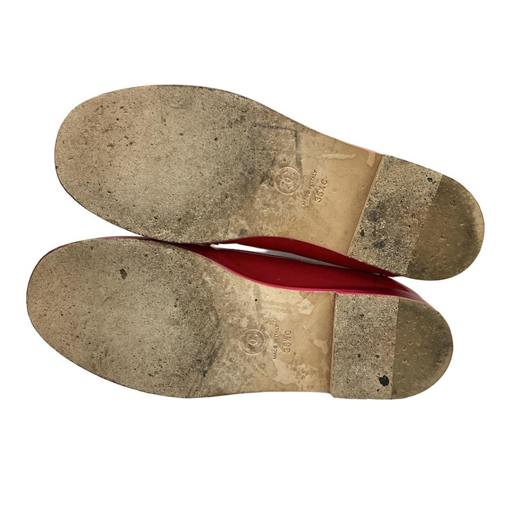 Chanel Loafers 35.5 C Pink CC Logo Leather — view 8