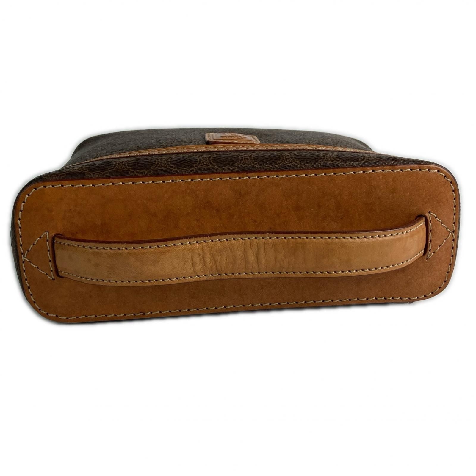 Celine Macadam Pattern Vanity Bag Vintage Brown — view 5