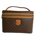 Celine Macadam Pattern Vanity Bag Vintage Brown