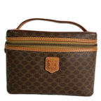 Celine Macadam Pattern Vanity Bag Vintage Brown