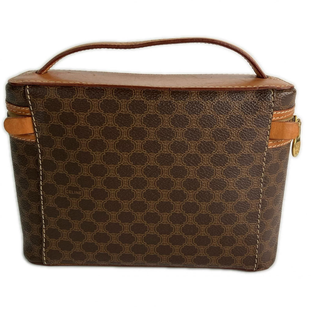 Celine Macadam Pattern Vanity Bag Vintage Brown — view 2