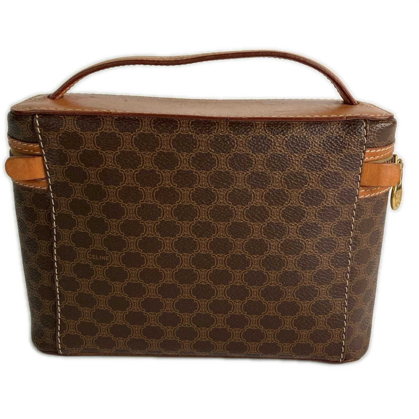 Celine Macadam Pattern Vanity Bag Vintage Brown — view 2
