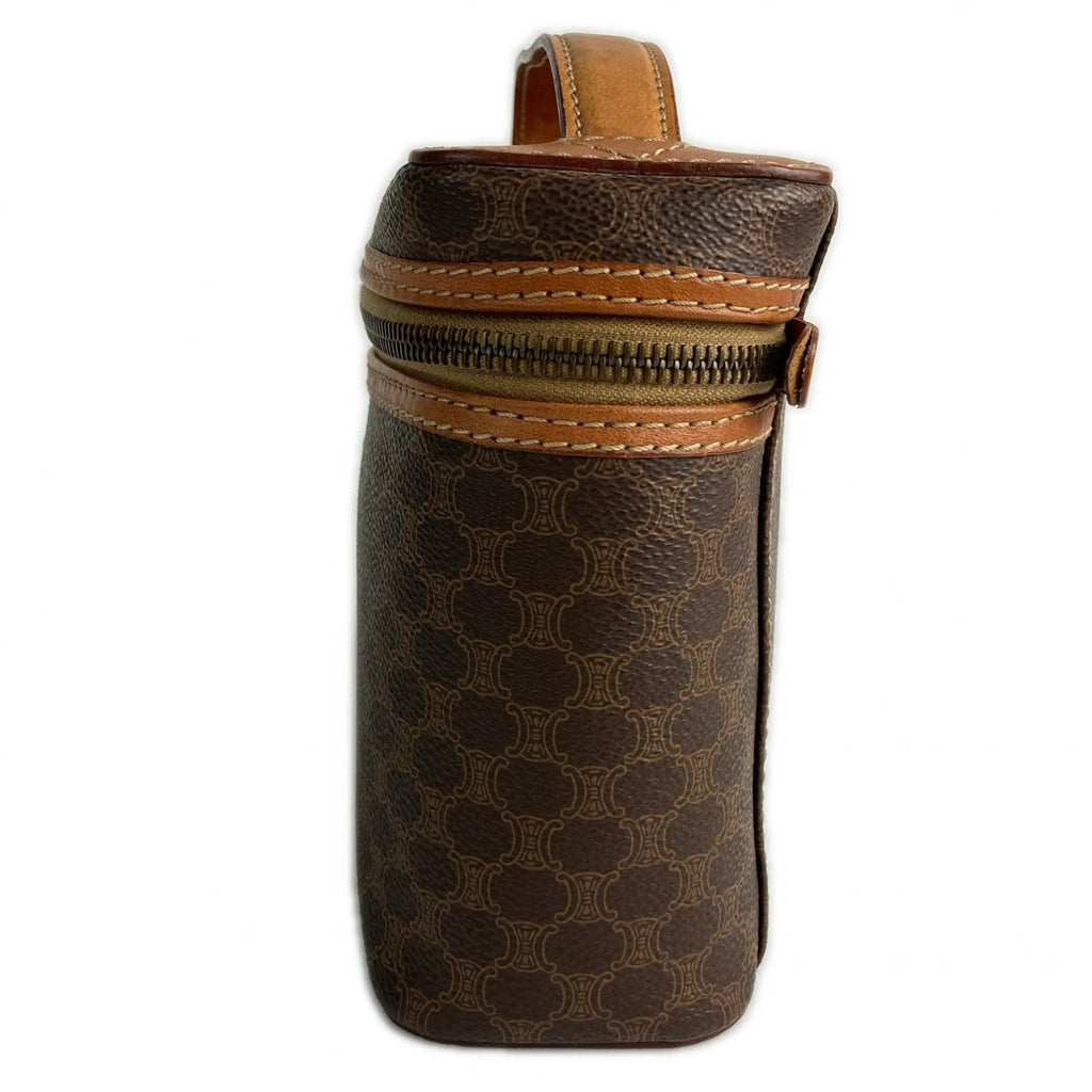 Celine Macadam Pattern Vanity Bag Vintage Brown — view 3