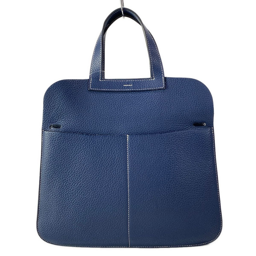 Hermes Handbag Halzan 31 Blue Saffiano Silver — view 3