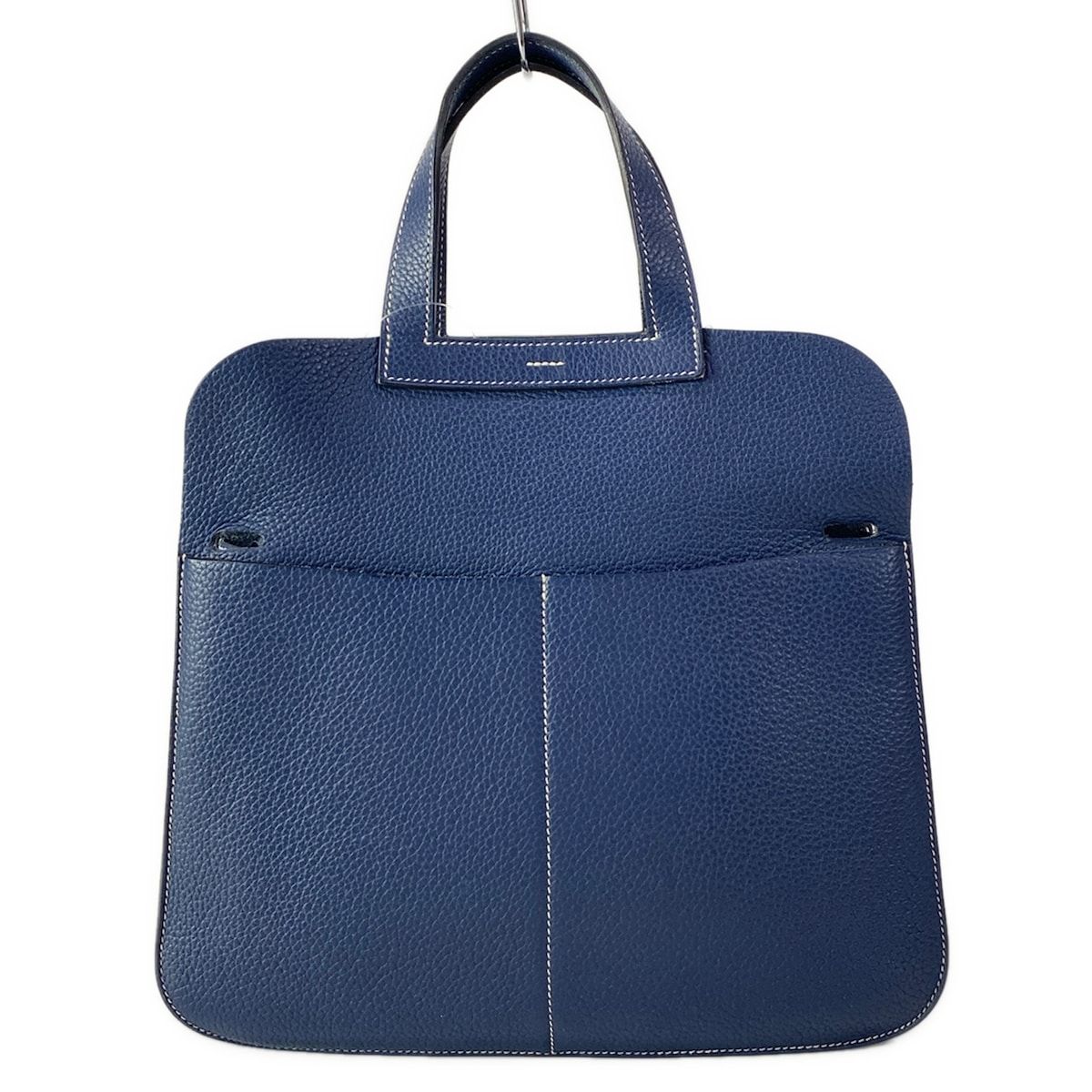 Hermes Handbag Halzan 31 Blue Saffiano Silver — view 3