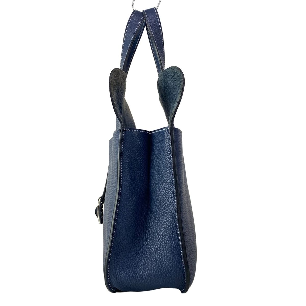 Hermes Handbag Halzan 31 Blue Saffiano Silver — view 4