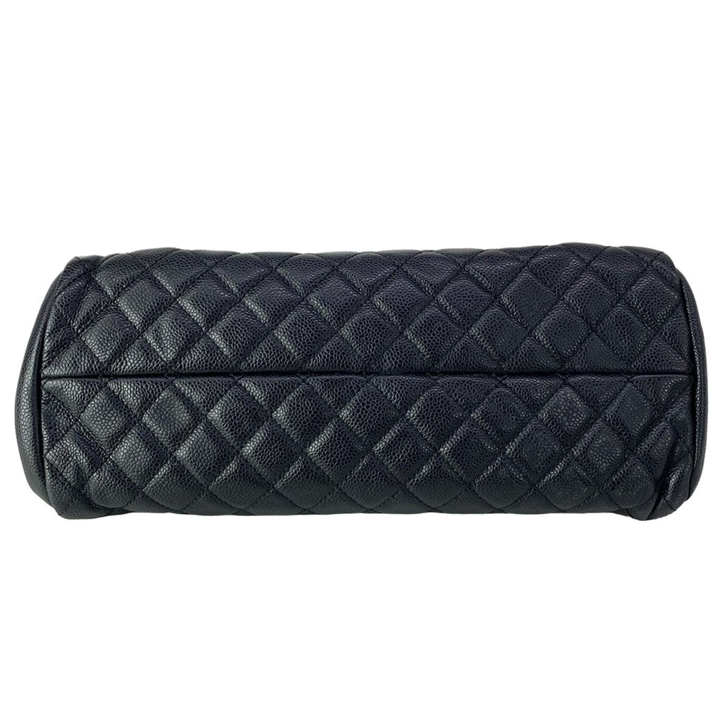 Chanel Shoulder Bag Quilted Black Chain Silver — view 5