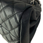 Chanel Shoulder Bag Quilted Black Chain Silver — view 6